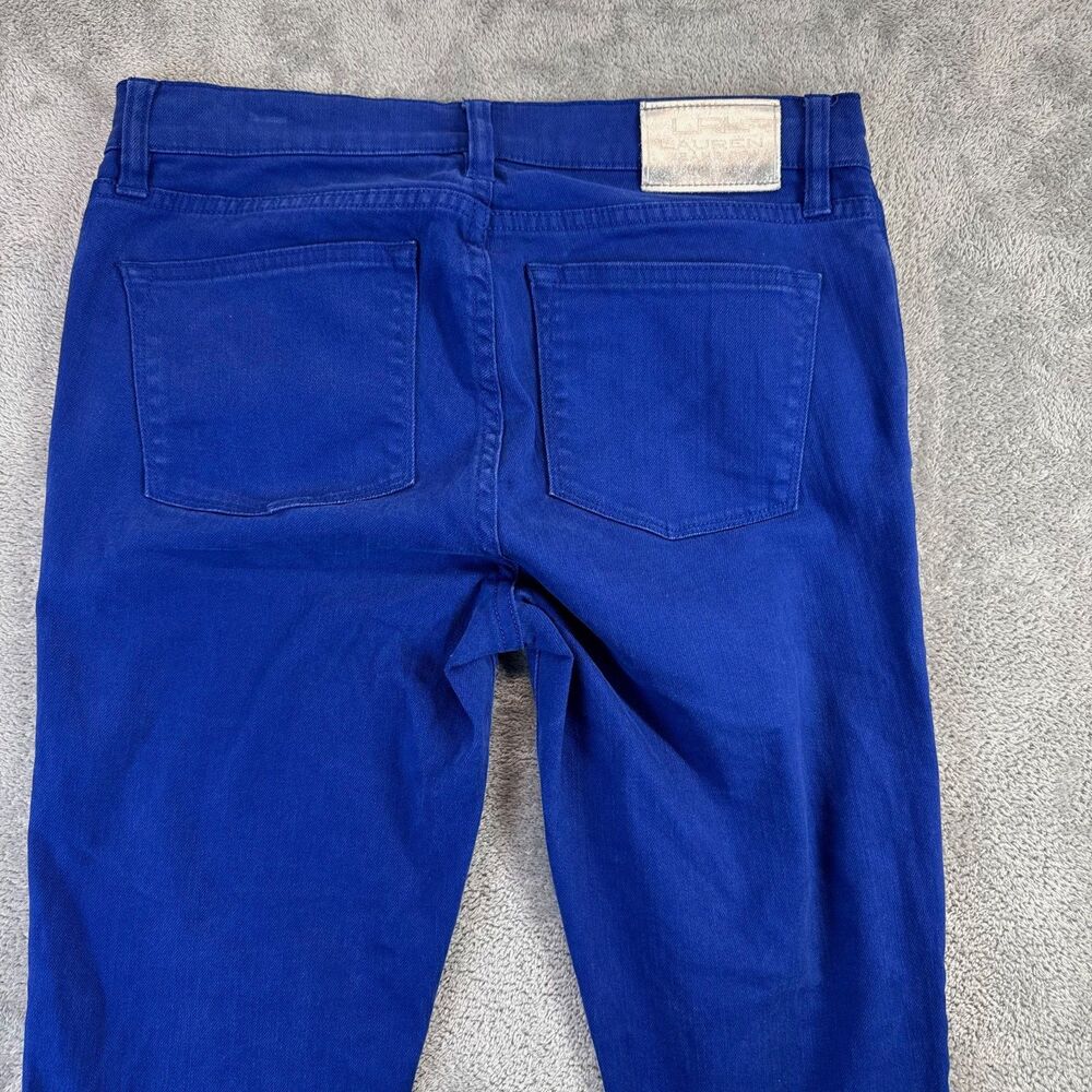 Lauren Ralph Lauren Jeans Womens 6P Blue Zipper Pocket Stretch Denim Ankle Pants - Picture 13 of 14